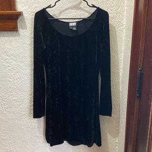 DKNY velvet long sleeve dress